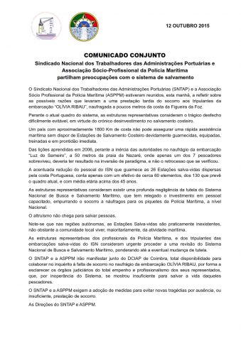 Comunicado conjunto do SNTAP e ASPPM 12OUT15 001